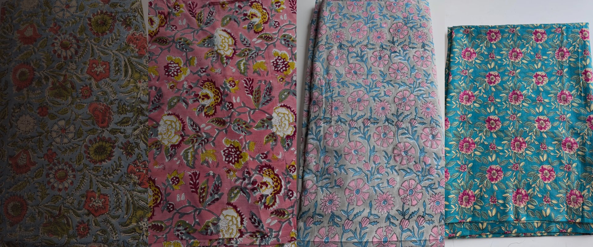 The Suditi Stitches hand block printed cotton fabrics