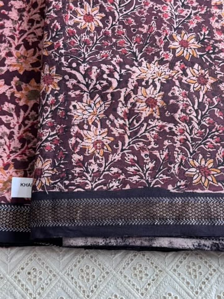 Mehrunnisa · Wine Jaal Zari Border Suit Set