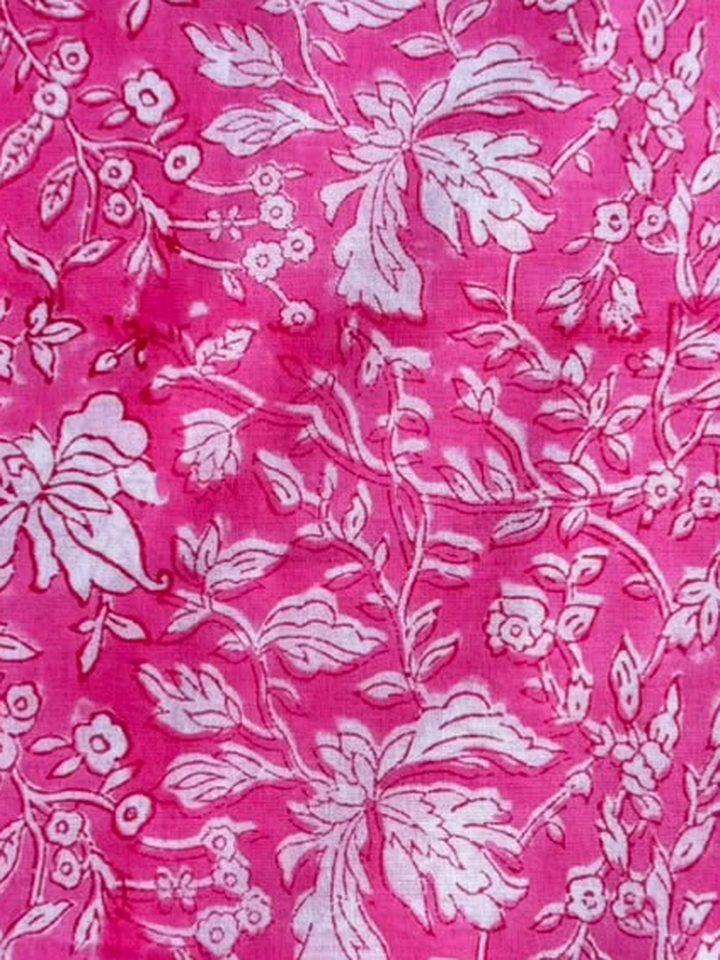 Rani Bagh · Fuchsia Leaf Jaal Cotton