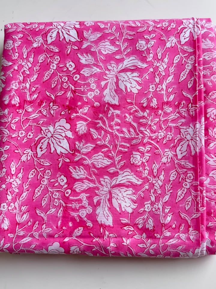 Rani Bagh · Fuchsia Leaf Jaal Cotton