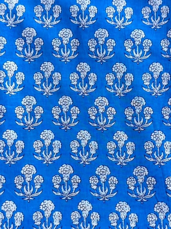 Nilofar · Royal Blue Buti Cotton