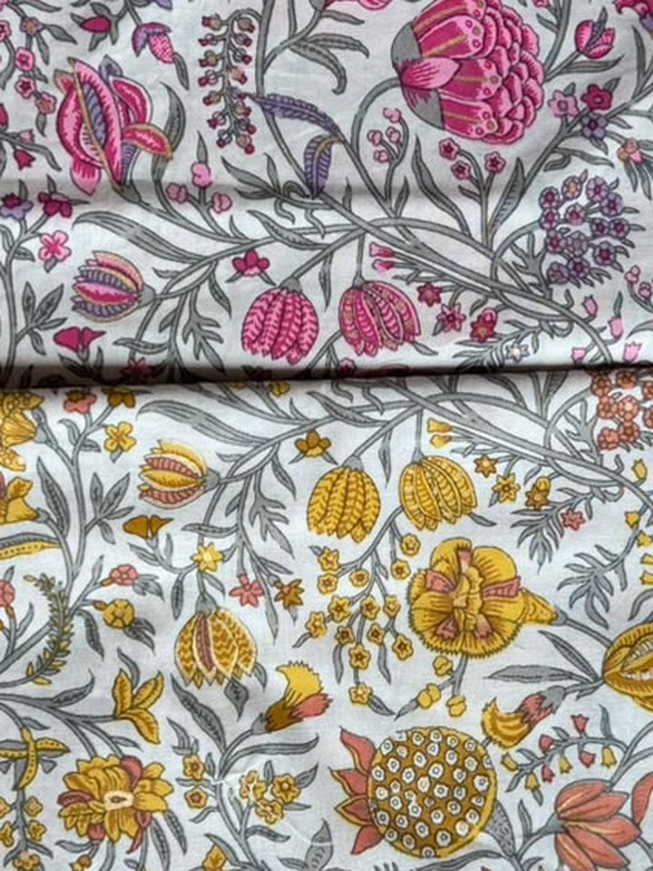 Mughal Bagh · Pink & Mustard Garden Floral Suit Set