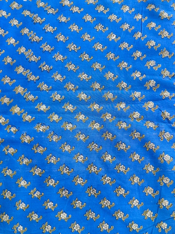 Sunehri Neel · Azure Gold Buti Cotton