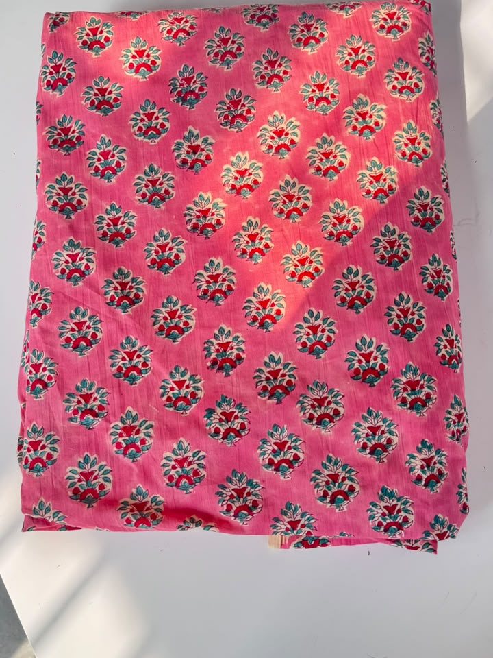 Anaar · Coral Floral Buti Cotton