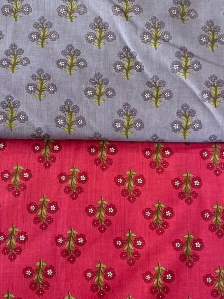 Bahaar · Lavender & Coral Buti Suit Set