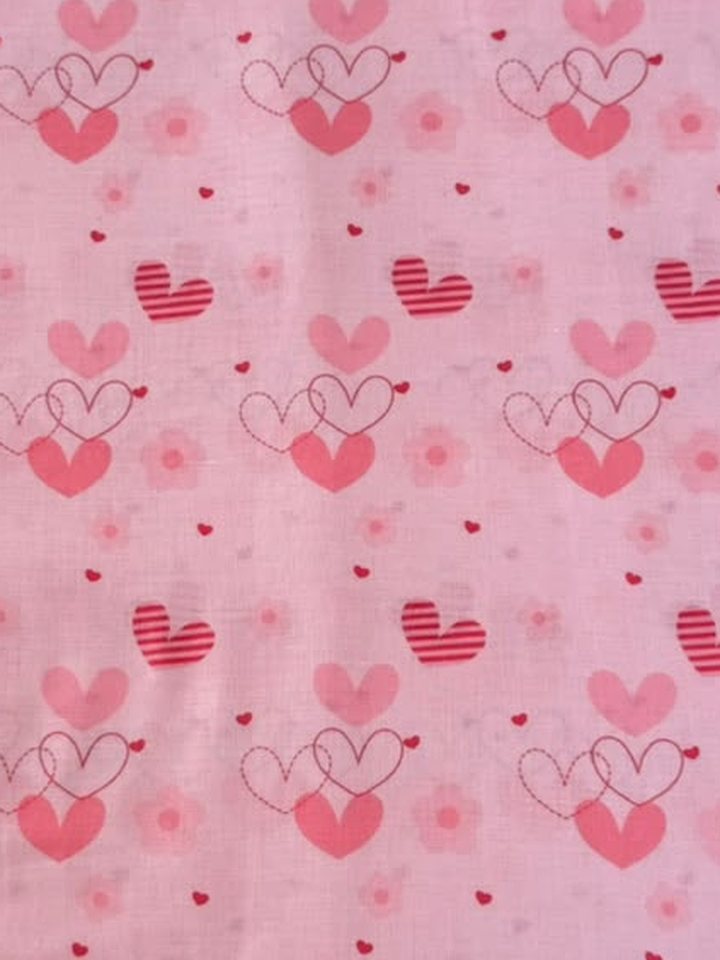 Dilruba · Pink Heart Print Cotton