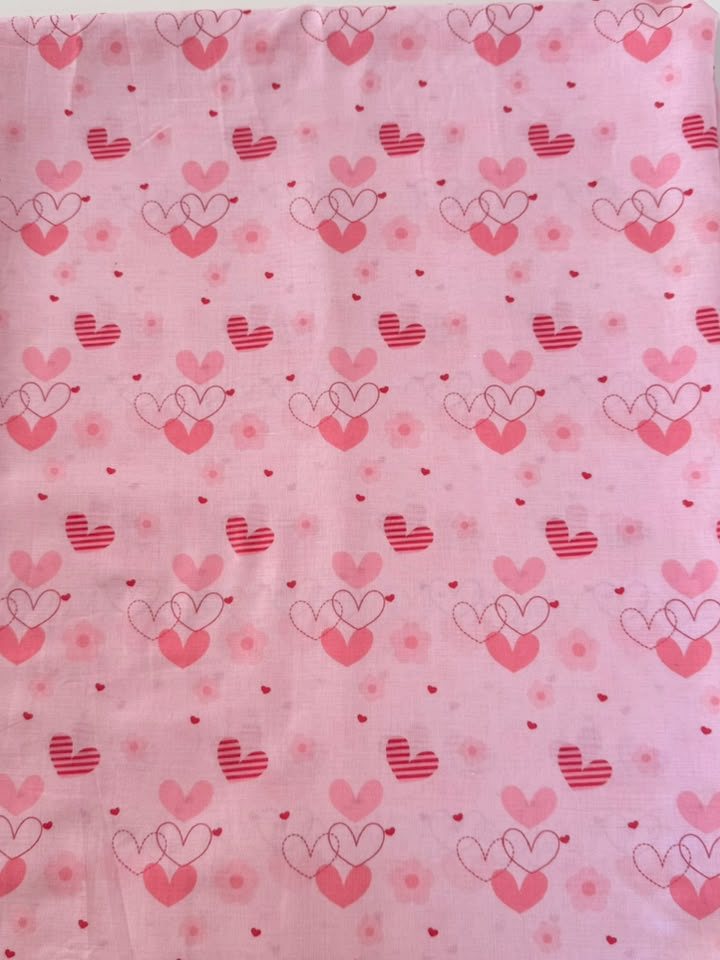 Dilruba · Pink Heart Print Cotton