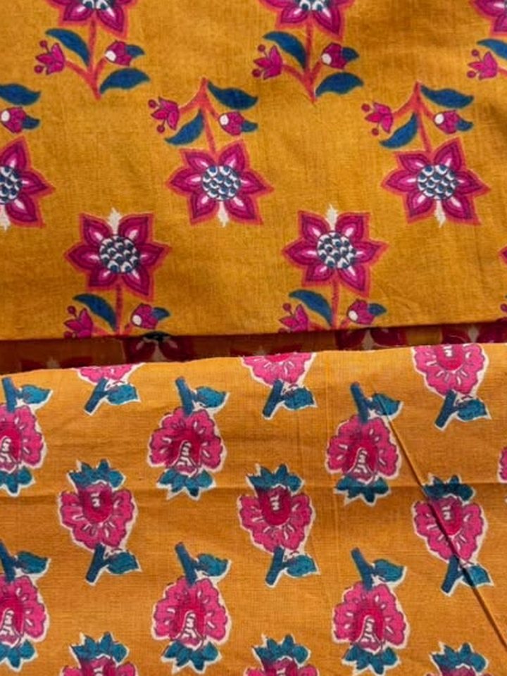 Basanti · Mustard Floral Suit Set