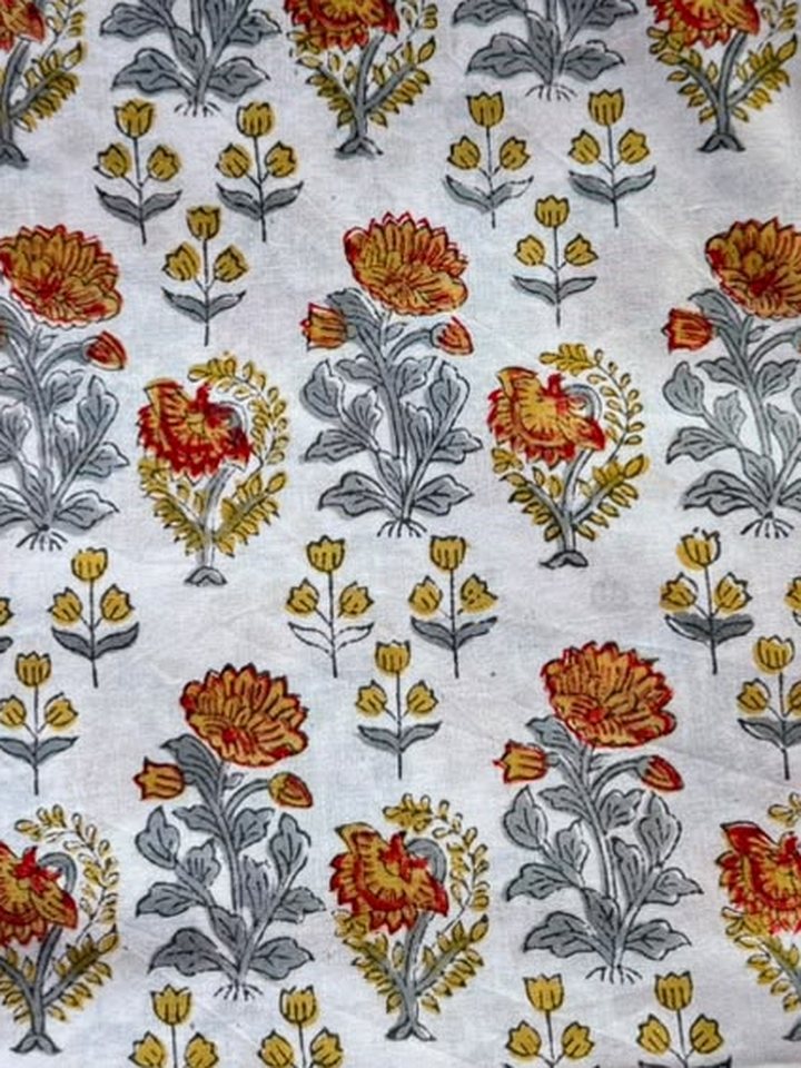 Rajwada · Ivory Floral Buta Cotton