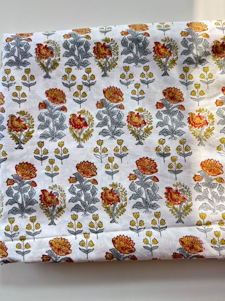 Rajwada · Ivory Floral Buta Cotton