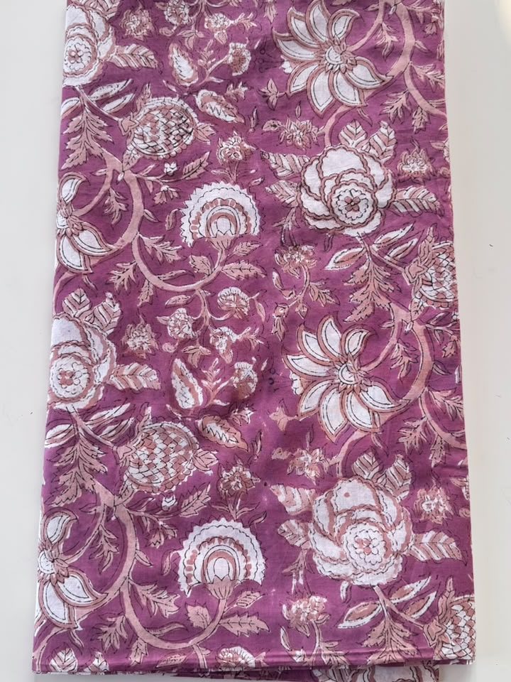 Baingani · Plum Floral Jaal Cotton