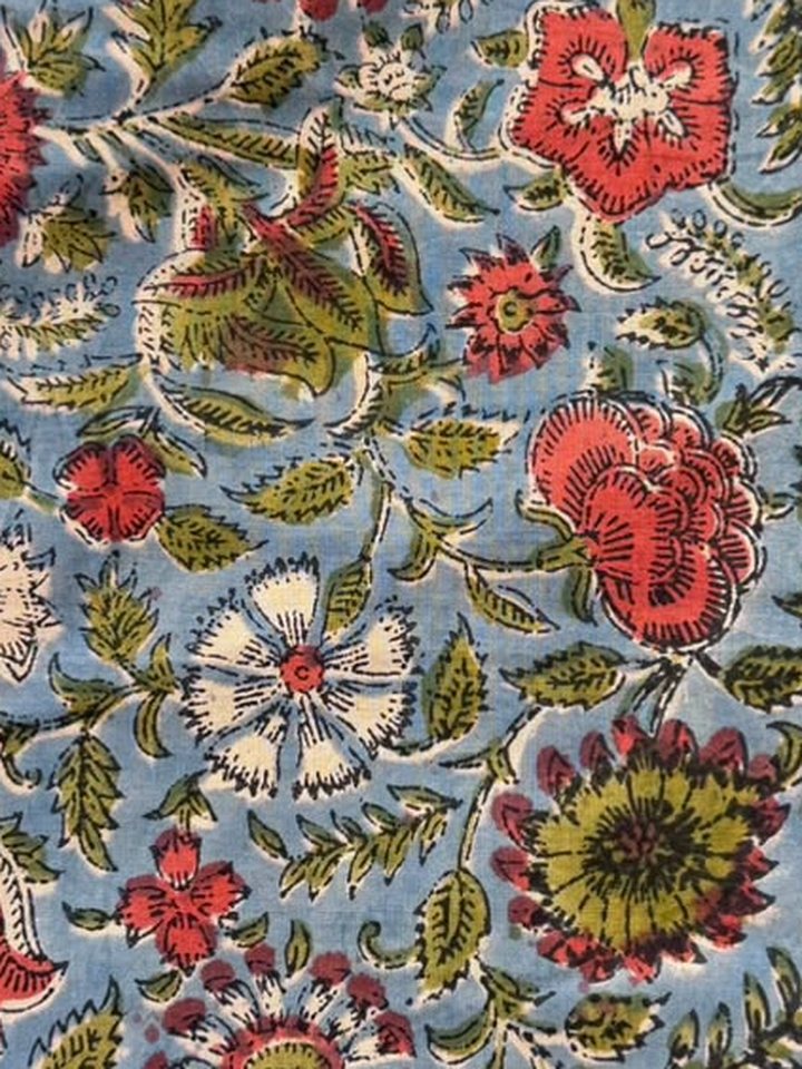 Bagh-e-Bahar · Dusk Blue Heritage Floral Cotton