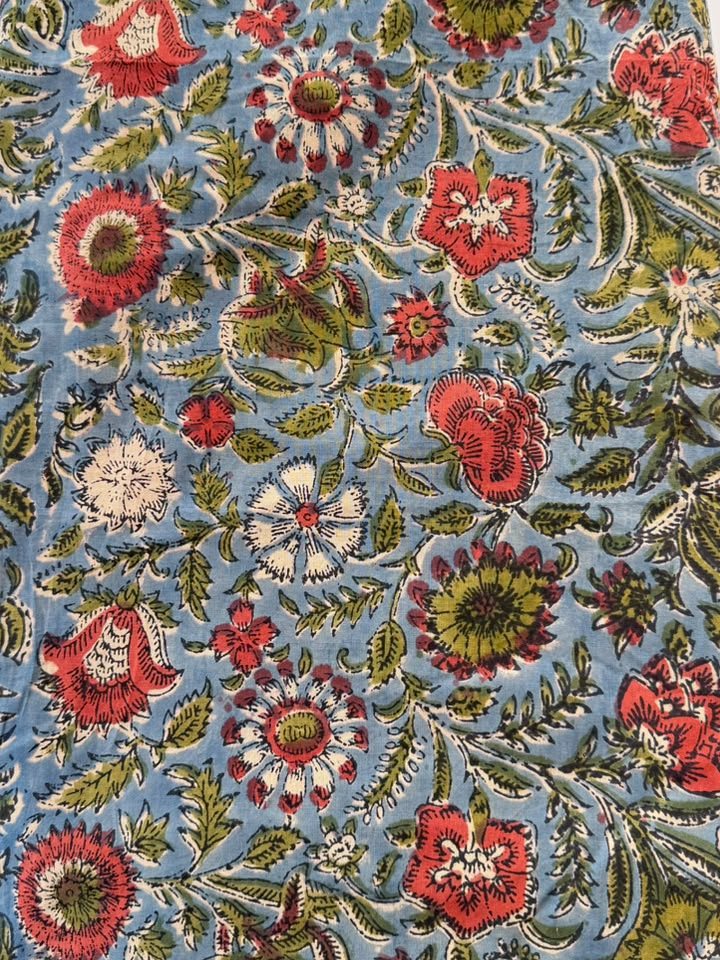 Bagh-e-Bahar · Dusk Blue Heritage Floral Cotton