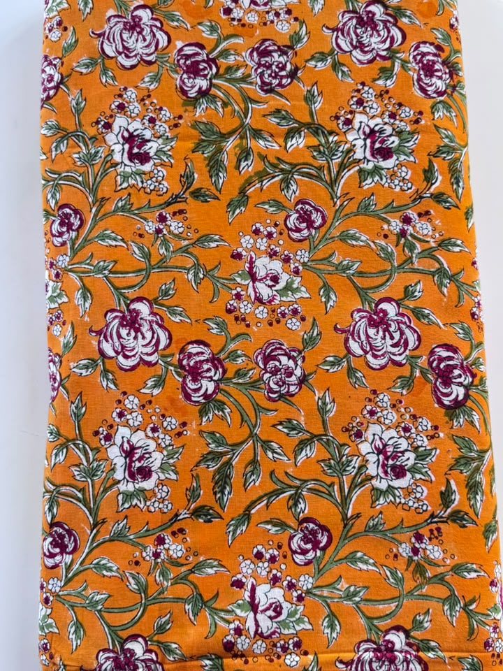 Narangi · Marigold Rose Jaal Cotton