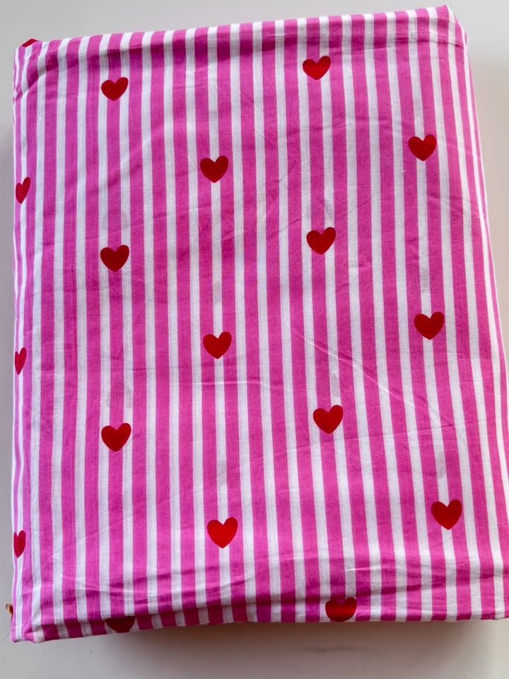 Dil Se · Pink Stripe Heart Cotton