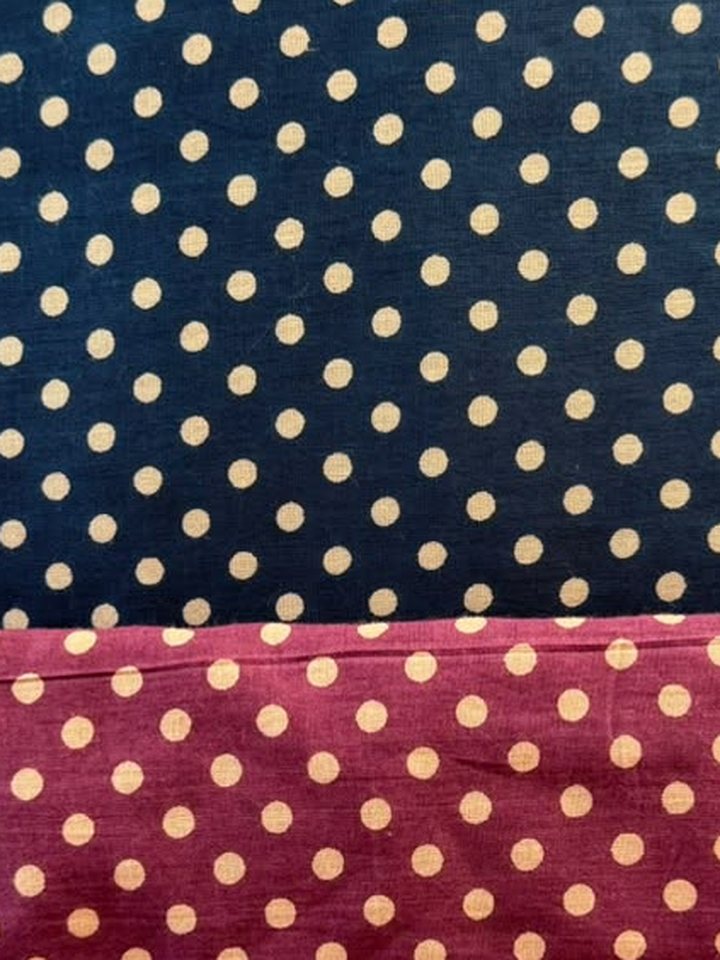 Bindiya · Navy & Maroon Polka Suit Set