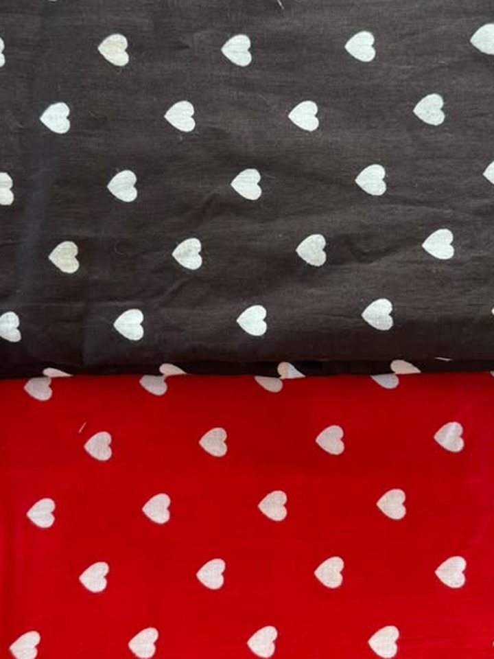 Paan · Black & Red Heart Buti Suit Set