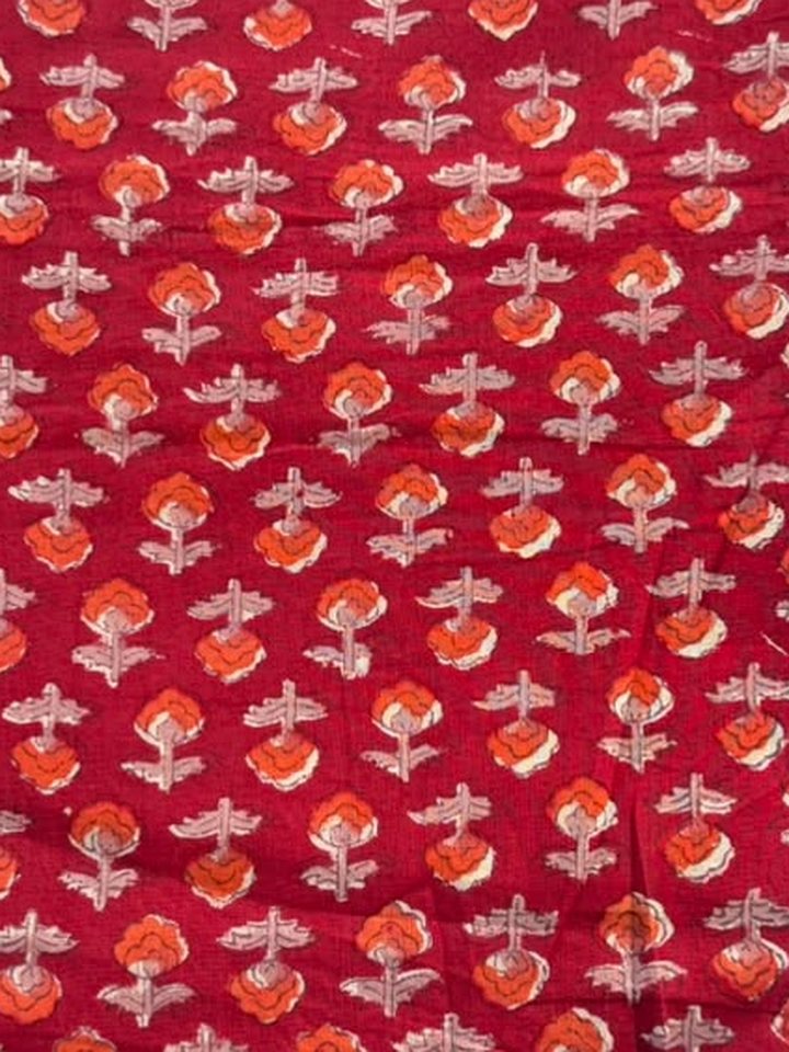 Sindoor · Red Mini Buti Cotton