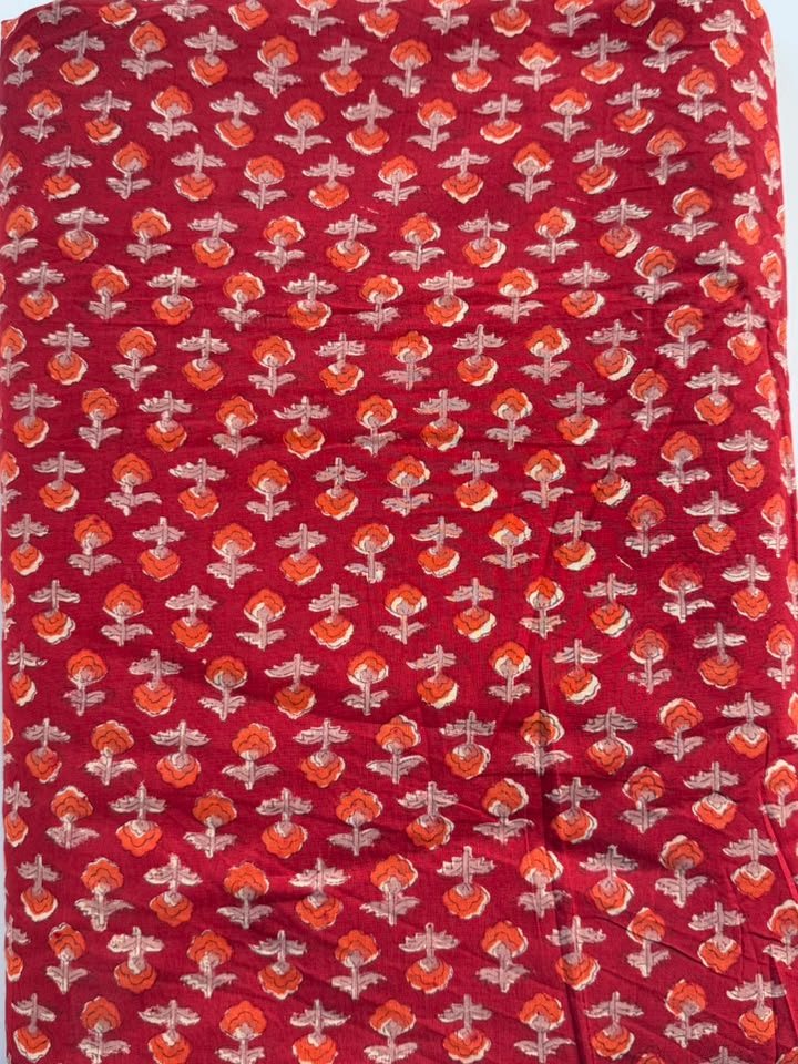Sindoor · Red Mini Buti Cotton