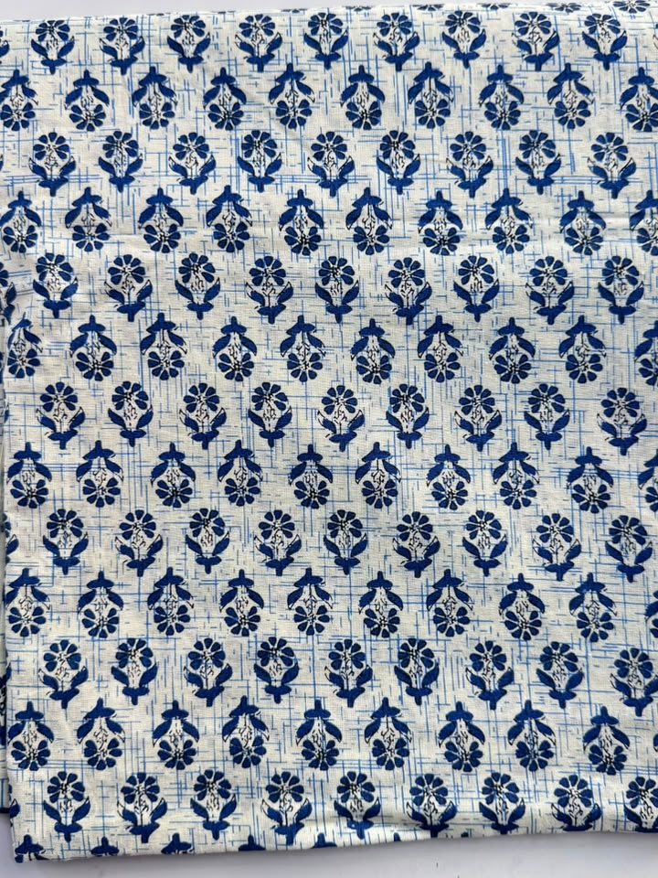 Nainsukh · Ivory & Navy Buti Cotton
