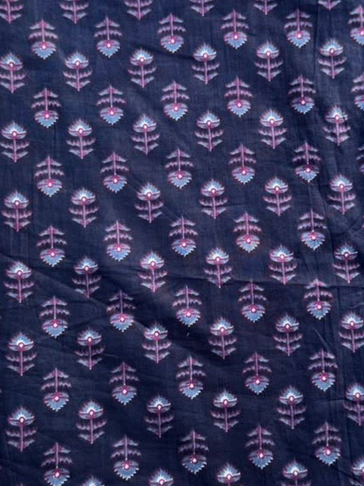Shehzadi · Navy Buti Cotton