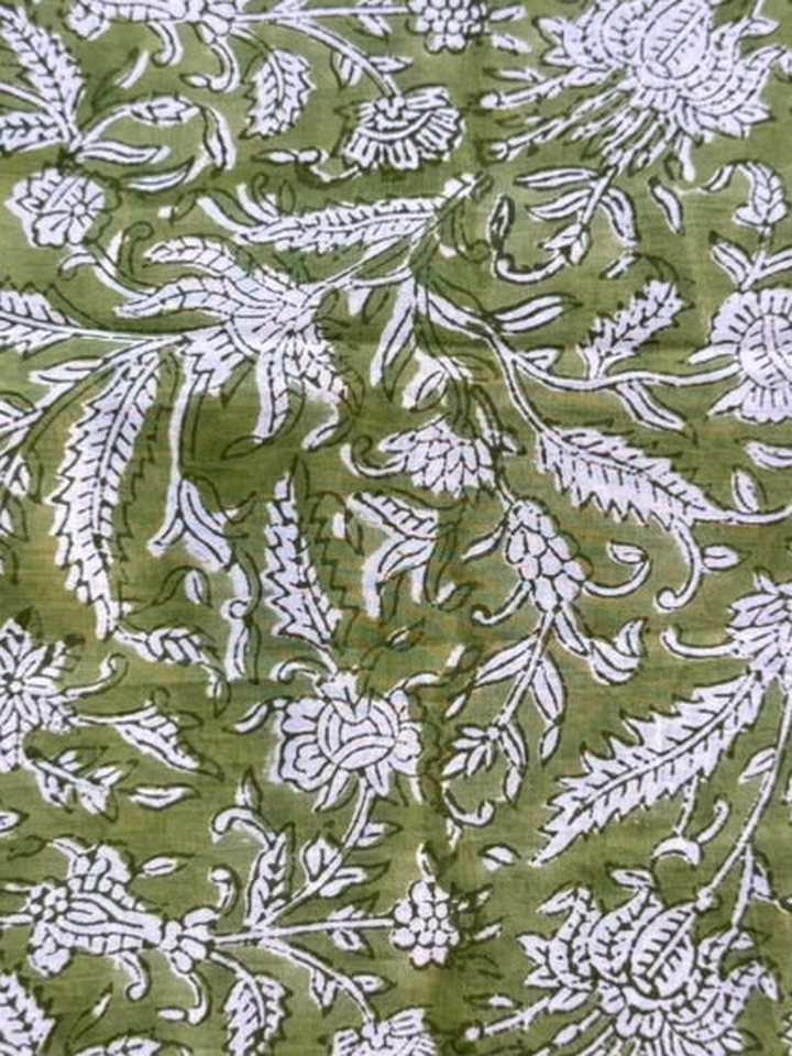 Mehendi · Olive Floral Jaal Cotton