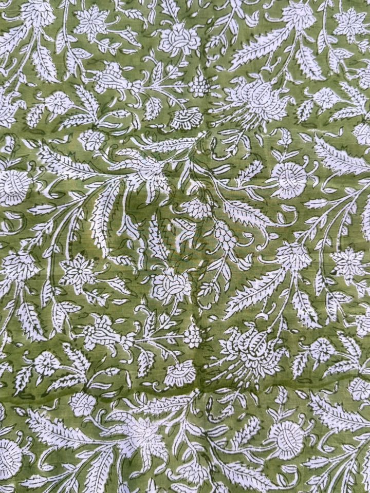 Mehendi · Olive Floral Jaal Cotton